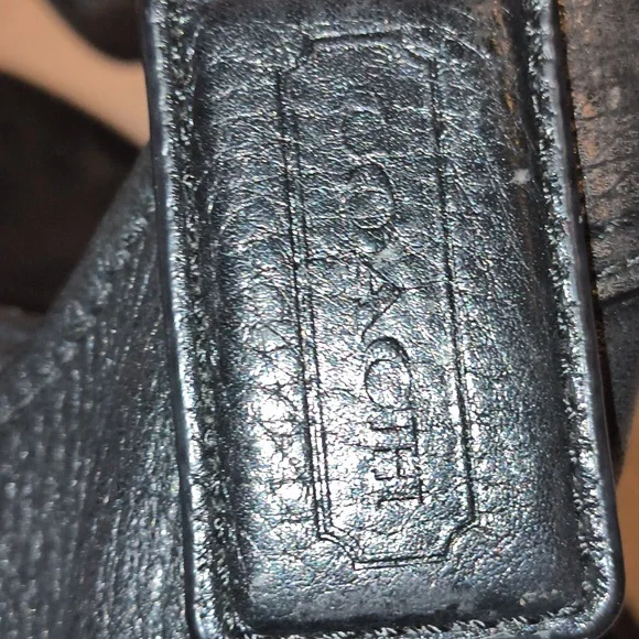 Coach Midsize Black Leather Tote Bag - Picture 3 of 16